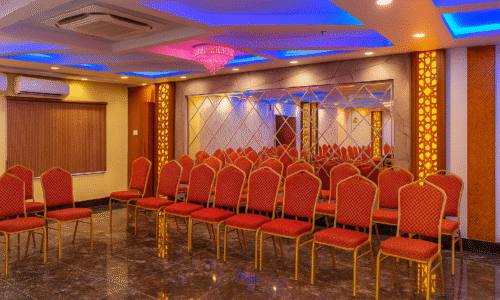 Elegant Conference Hall with Lattice Panels