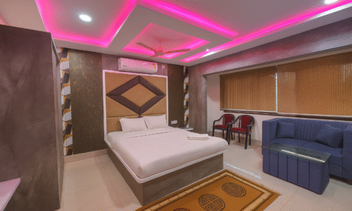 Modern Hotel Room with LED Ambience
